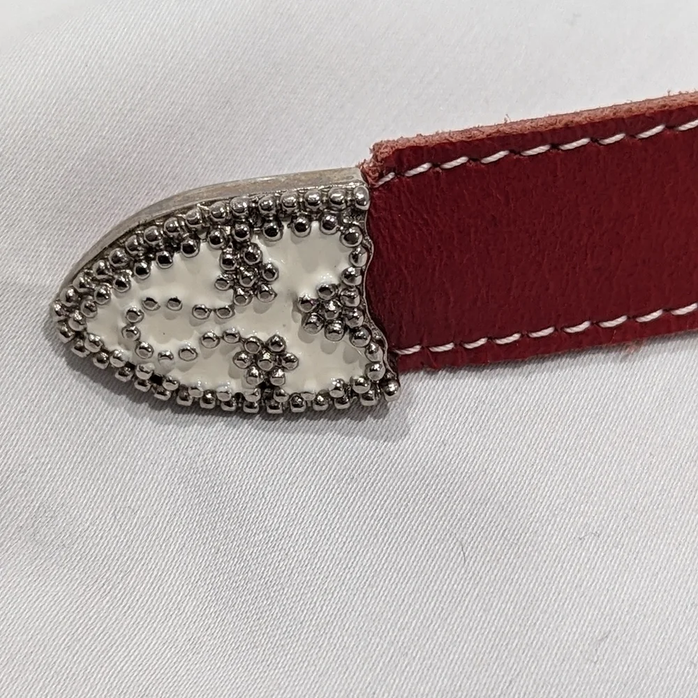 Blumarine Baby Made In Italy Size 24 Genuine Leather Belt - Picture 7 of 9